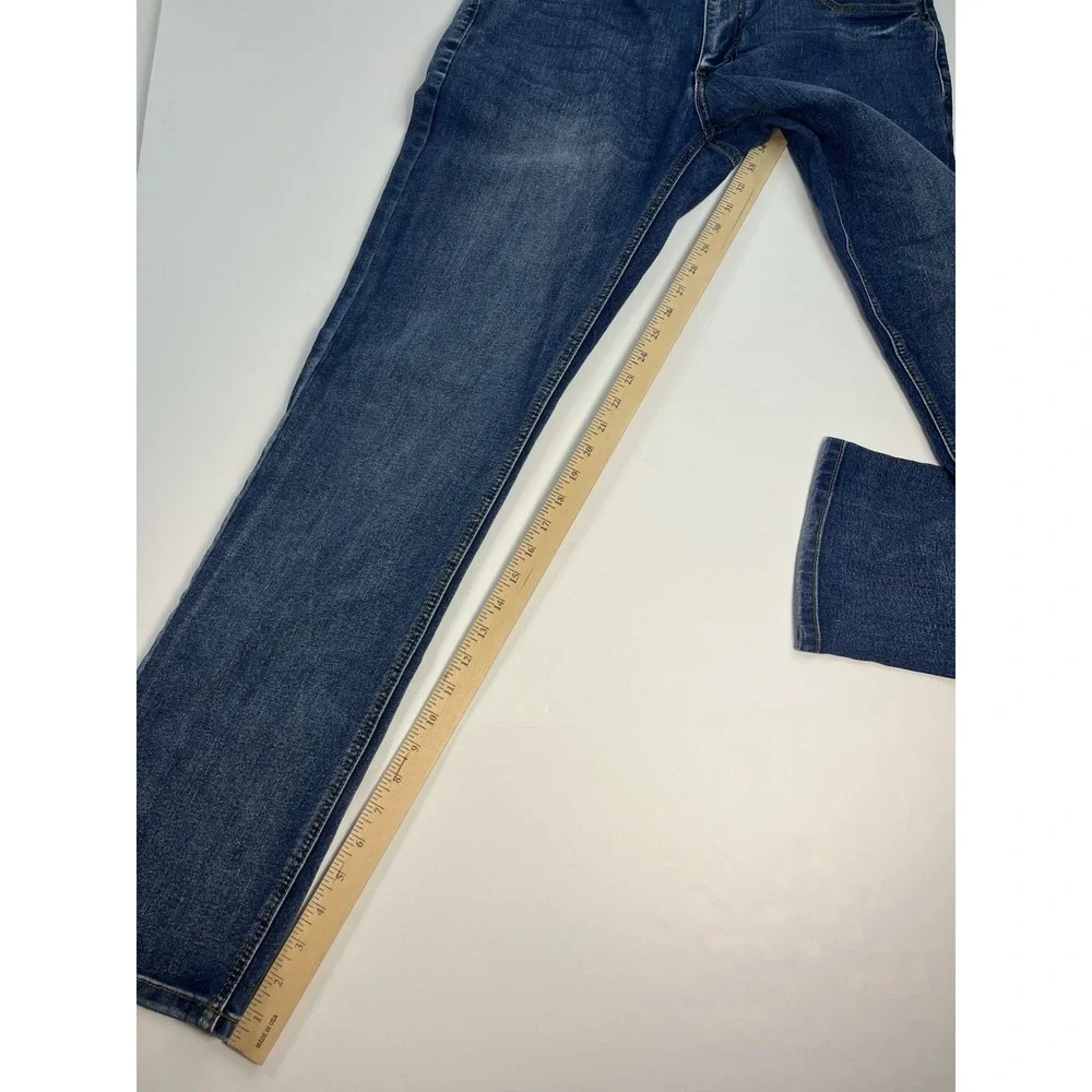 Nat Nast Luxury Originals Denim Straight Leg Stretch Blue Jeans Mens 34x33